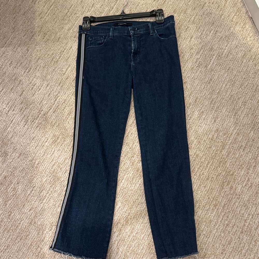 J Brand Dark Indigo Straight Leg Jeans